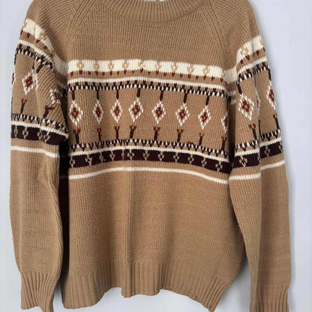 Unbranded Women's Tan and Brown Jumper